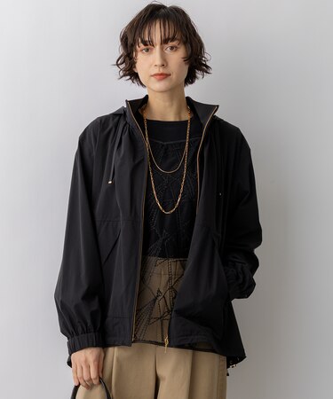 2WAY ストレッチタフタ ボリュームスリーブブルゾン