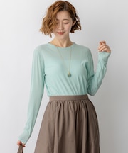 【見上愛さん着用】シアーフライス レイヤード ロンTEE