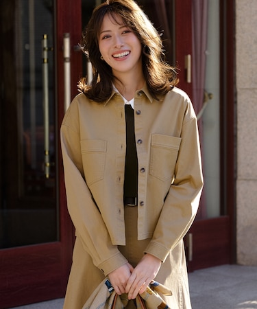 ストレッチギャバ チノ ショート シャツジャケット