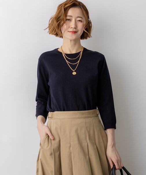 プレミアムビオコットン クルーネック ニット