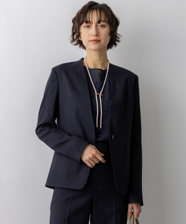 アイアスマットストレッチ ノーカラージャケット