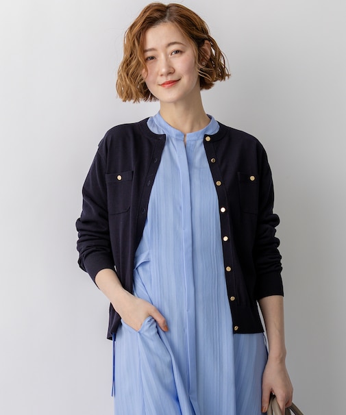 プレミアムビオコットン ポケット カーディガン