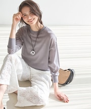 【SLOW/一部店舗限定】シアー プルオーバー ニット