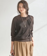 【SLOW/一部店舗限定】シアー プルオーバー ニット