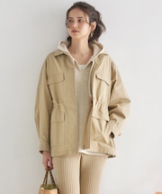 【SLOW/一部店舗限定】ハイカウントギャバ ミリタリージャケット