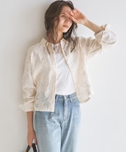 【SLOW/一部店舗限定】カットジャカード シャツ