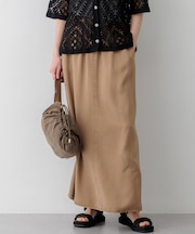 【SLOW/一部店舗限定】ガーメントツイル セミフレア スカート