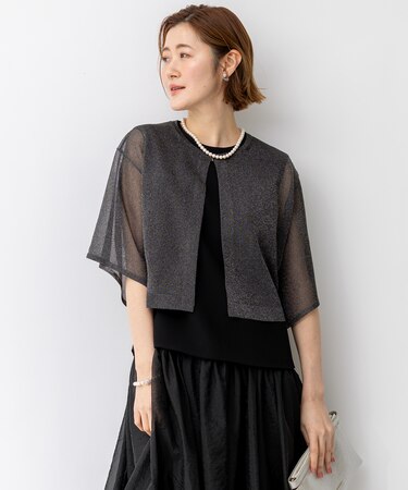 【APPLAUDIR】グロッシーニット ボレロカーディガン
