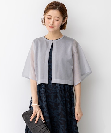 【APPLAUDIR】グロッシーニット ボレロカーディガン