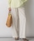 リネンレーヨンストレッチ ワイドパンツ