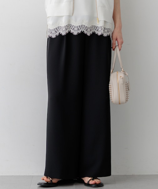 【WEB&一部店舗限定】ストレッチジョーゼット ワイドパンツ