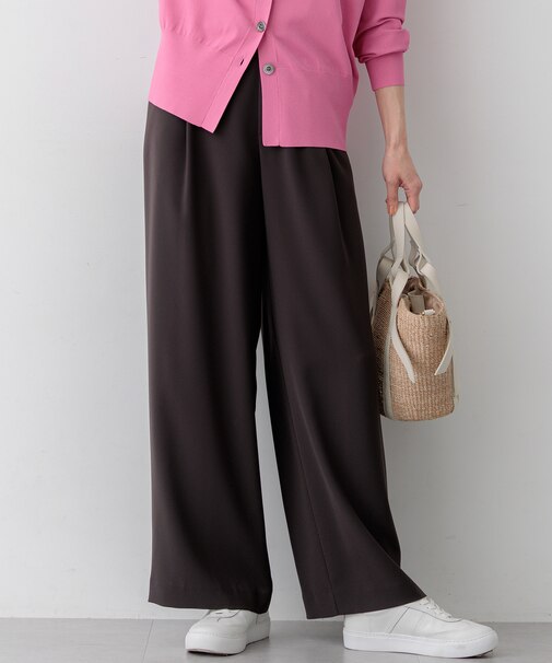 【WEB&一部店舗限定】ストレッチジョーゼット ワイドパンツ