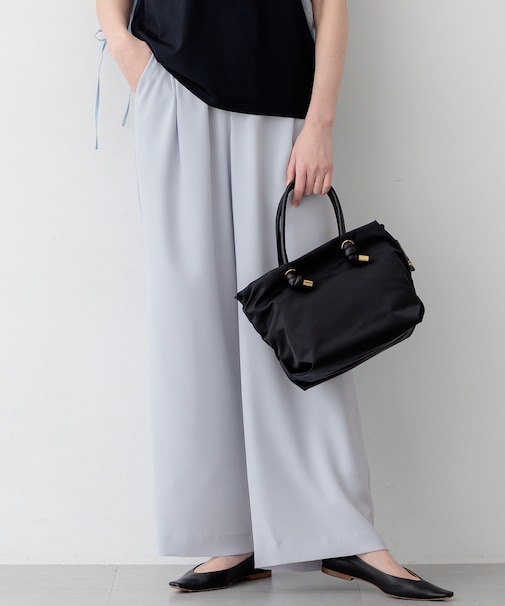 【WEB&一部店舗限定】ストレッチジョーゼット ワイドパンツ