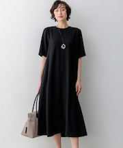 ストレッチジョーゼット フレアワンピース