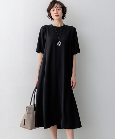 ストレッチジョーゼット フレアワンピース