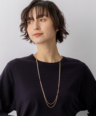 3WAY ミックスカラー チェーン ネックレス