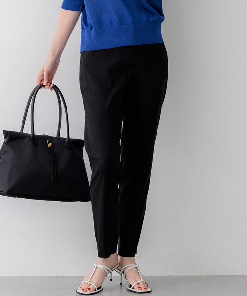 【CanCam掲載】リネンレーヨンストレッチ テーパード パンツ