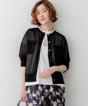 【一部先行予約/WEB&一部店舗限定カラーあり】シャイニーシアー フラップポケット カーディガン