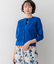 【WEB&一部店舗限定カラーあり】シャイニーシアー フラップポケット カーディガン