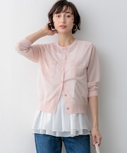 【一部先行予約/WEB&一部店舗限定カラーあり】シャイニーシアー フラップポケット カーディガン