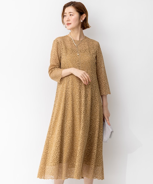 【APPLAUDIR】ニュアンスフラワーレース ドレス