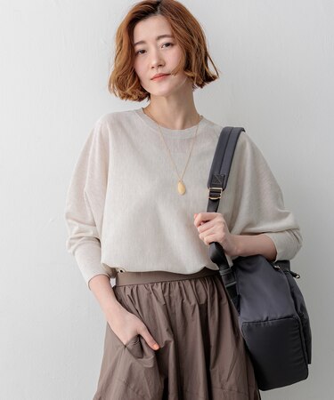 シャイニーシアー ドルマン ニット