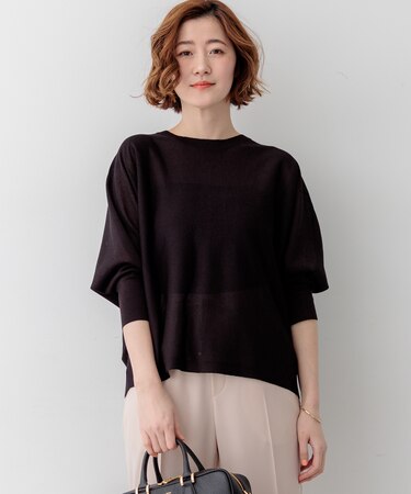 シャイニーシアー ドルマン ニット