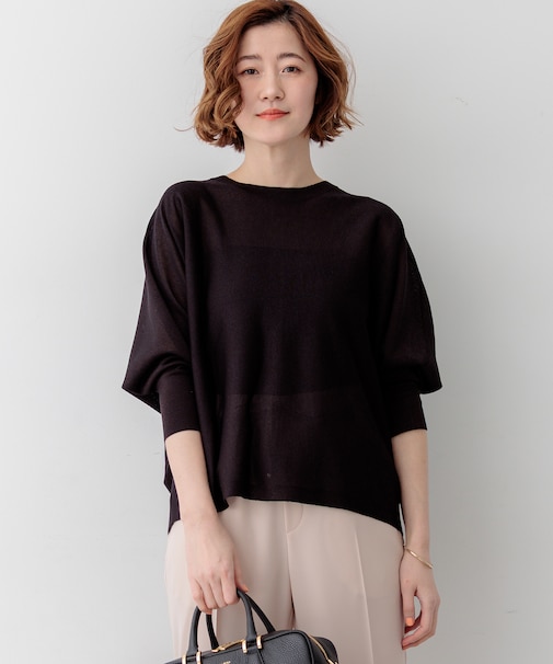 シャイニーシアー ドルマン ニット