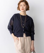 ライトタフタ バックボタン フレンチスリーブ ブラウス｜ニジュウ 
