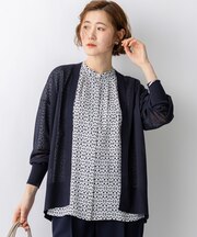 シャイニーシアー フロントオープン カーディガン