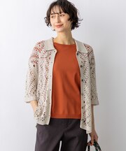 エンブロイダリーレース ポロ ニット