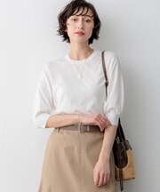 【見上愛さん着用】キュプラコットン プルオーバー ニット