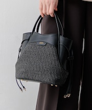 【見上愛さん着用】ペーパーライクコンビ ショルダーバッグ (S)