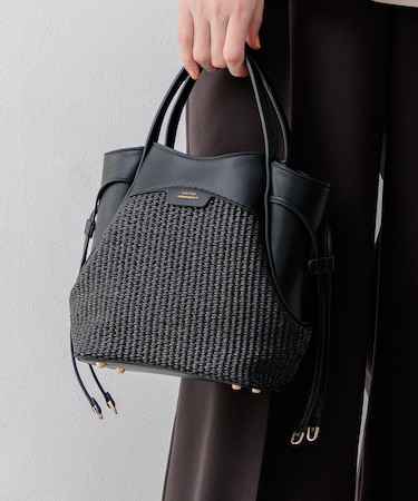 【見上愛さん着用】ペーパーライクコンビ ショルダーバッグ (S)