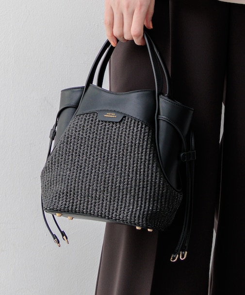 【見上愛さん着用】ペーパーライクコンビ ショルダーバッグ (S)