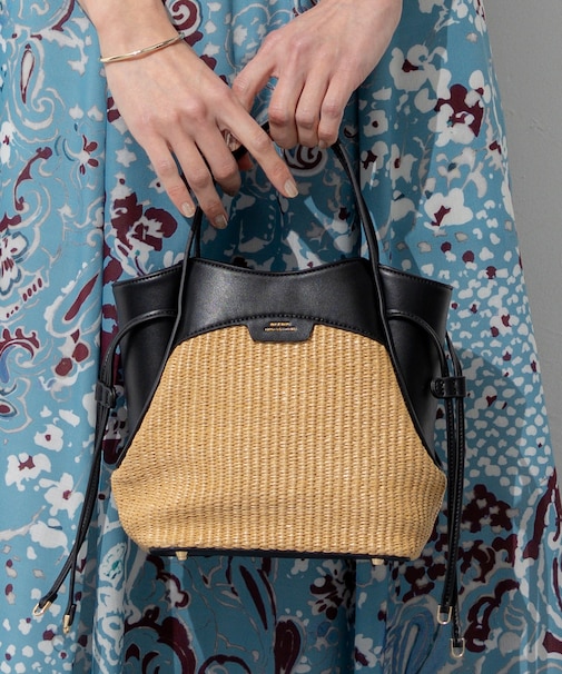 【見上愛さん着用】ペーパーライクコンビ ショルダーバッグ (S)