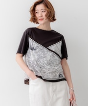 スカーフコンビジャージー カットソー