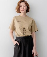 バック刺繍 メッセージロゴ Tシャツ