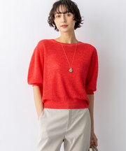 ピュアリネン パフスリーブ ニット