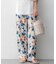 カラーリリープリント ワイド パンツ