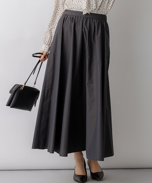 ナイロンコットンタフタ フレアスカート