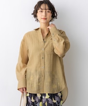 リネンミックスシアースラブ オーバーシャツ