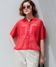 【見上愛さん着用/WEB&一部店舗限定カラーあり】シアー ポロニット