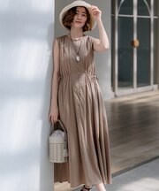 シルキーライトクロス フレアワンピース