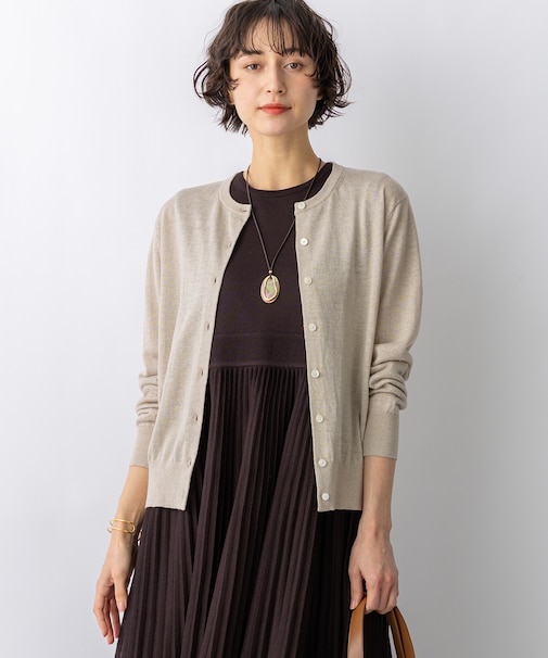 【一部予約/見上愛さん着用】ピュアリネンハイゲージ カーディガン