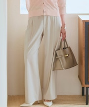 ナチュラルスラブストレッチ ワイドパンツ