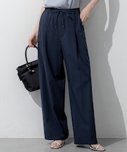 ナチュラルスラブストレッチ ワイドパンツ