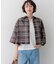【見上愛さん着用】ハイツイストシアーチェック クロップド シャツ