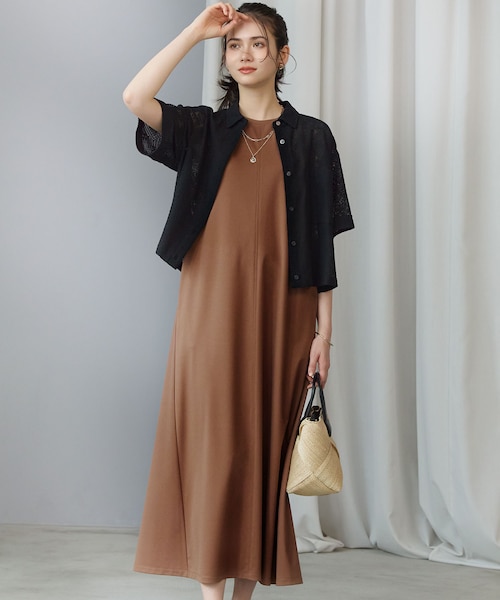 SLOW/一部店舗限定】ファンクショナル ノースリーブ ワンピース