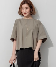【SLOW/一部店舗限定】コットンナイロンタイプライター T ブラウス